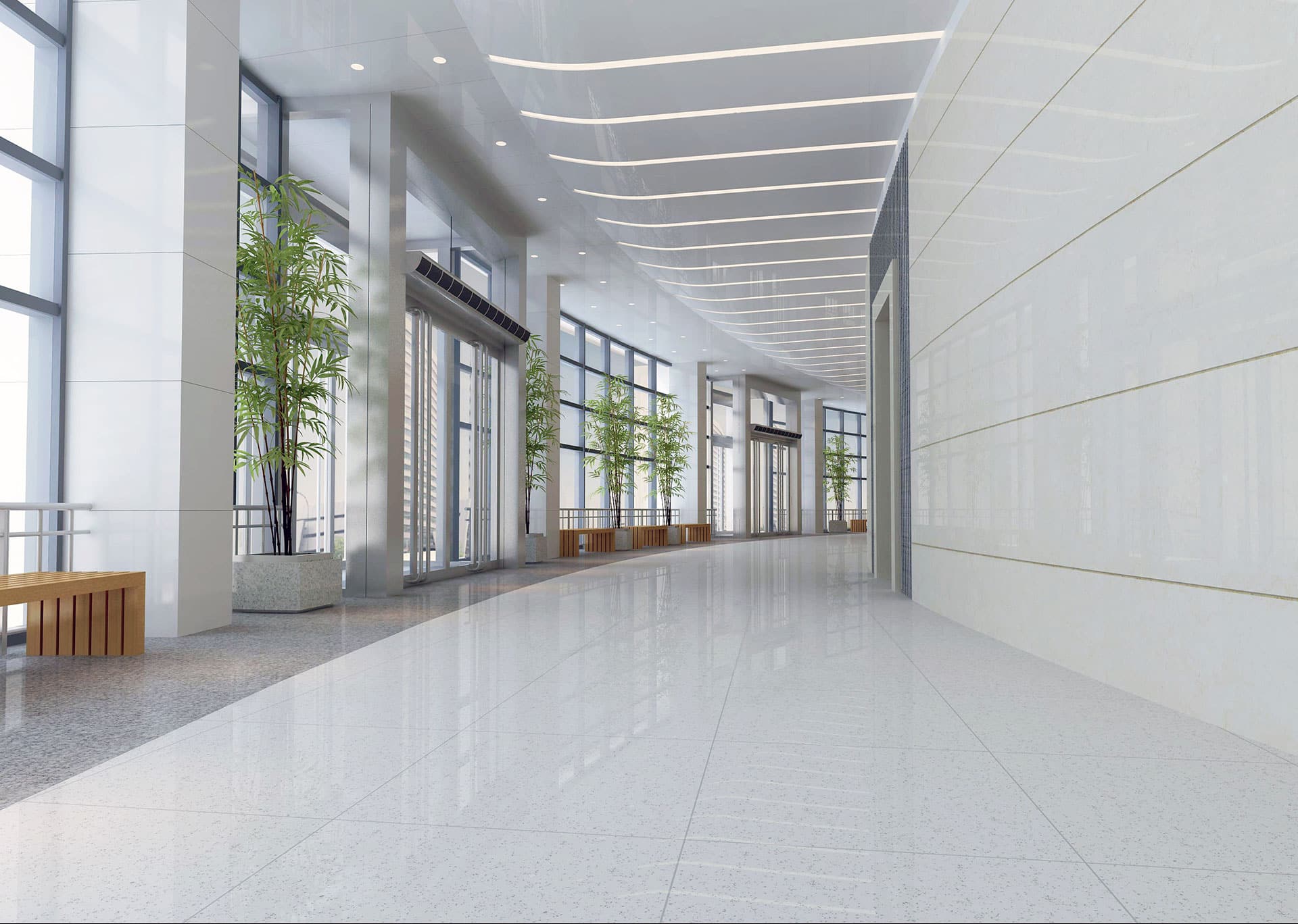 A sleek interior brought to life through 3D walkthroughs shows how spatial clarity enhances project impact.